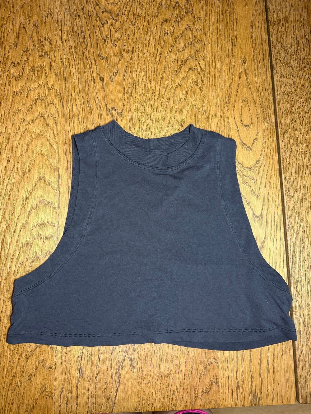 Black Lululemon Cropped Tank Top